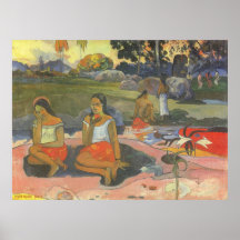 Somnolencia deliciosa, Gauguin, arte del impresion Poster