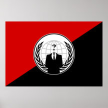 Somos bandera anónima del anarquista poster