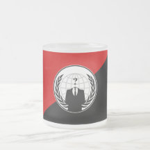 Somos bandera anónima del anarquista taza