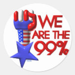Somos estrella de levantamiento del 99% pegatinas redondas