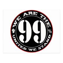 Somos los 99% nos unimos nos colocamos tarjetas postales