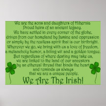 ¡Somos los irlandeses! Impresión del poster