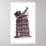 Soñador en el arte blanco y negro surrealista del  impresiones