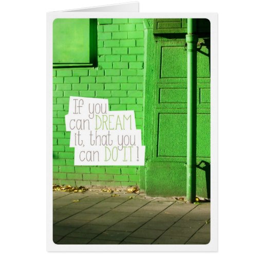 Sóñelo y hágalo tarjeta urbana del grunge