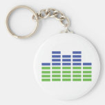 sonido azulverde del audio del equalizador llavero