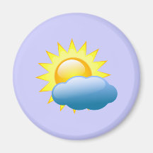 Sonne Wolke sun cloud Kühlschrankmagnete