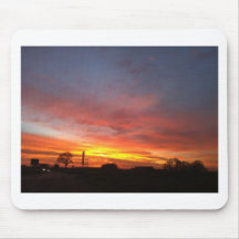 Sonnenaufgang im Herbst / Morgenröte im Herbst Mauspad