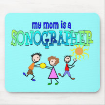 Sonographer embroma las camisetas tapetes de ratones