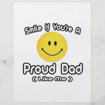 Sonría si usted es un papá orgulloso (como mí) tarjeta publicitaria