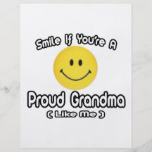 Sonría si usted es una abuela orgullosa (como mí) flyer a todo color