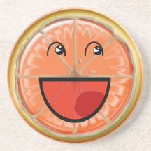 sonrisa anaranjada posavasos cerveza
