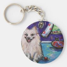 Sonrisa de Pomeranian Llavero