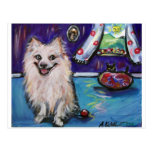 Sonrisa de Pomeranian Tarjeta Postal