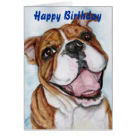 Sonrisa del dogo del feliz cumpleaños tarjeton