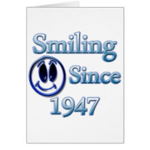 Sonrisa desde 1947 tarjeta