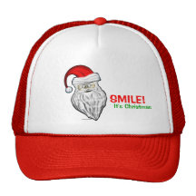 Sonrisa es gorra de Papá Noel del navidad