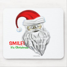 Sonrisa es navidad Papá Noel Mousepad