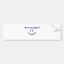 sonrisa, felicidad pegatina de parachoque