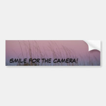 ¡Sonrisa para la cámara! Etiqueta De Parachoque