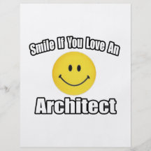 Sonrisa si usted ama a un arquitecto flyer personalizado