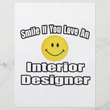 Sonrisa si usted ama a un interiorista flyer a todo color