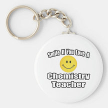 Sonrisa si usted ama a un profesor de la química llavero