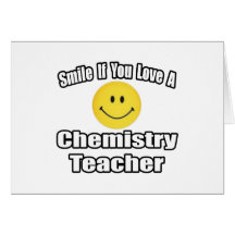 Sonrisa si usted ama a un profesor de la química tarjeta