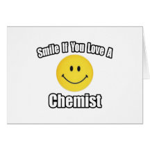 Sonrisa si usted ama a un químico felicitación