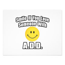 Sonrisa si usted ama alguien con A.D.D Invitaciones Personalizada
