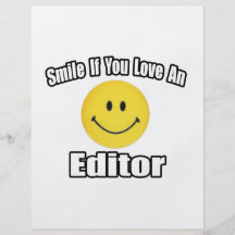 Sonrisa si usted ama un redactor tarjeton