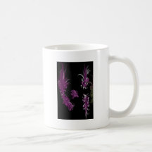 Sonrisas púrpuras taza de café