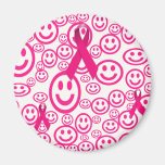 Sonrisas rosadas de la cinta que ayudan imán de frigorifico