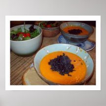 Sopa cremosa de la zanahoria posters