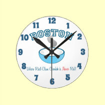 Sopa de almejas de Boston del equipo reloj de pared