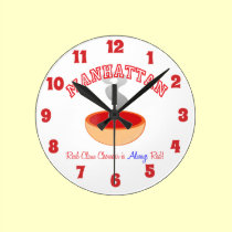 Sopa de almejas de Manhattan del equipo reloj de pared