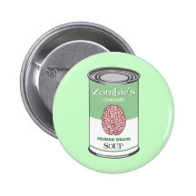 Sopa del cerebro humano del zombi pin