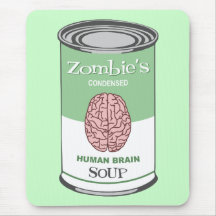 Sopa del cerebro humano del zombi tapete de raton