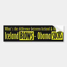 Soplos de Islandia - Obama chupa Etiqueta De Parachoque