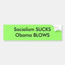 SOPLOS de SUCKSObama del socialismo Etiqueta De Parachoque