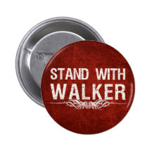 Soporte con el caminante de Wisconsin político Pin