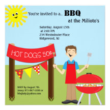 Soporte del perrito caliente con la invitación de 