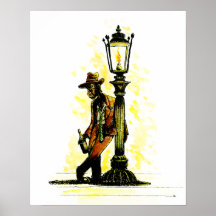 Soporte del poste de la lámpara posters