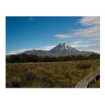 Soporte Tongariro y postal de Ngauruhoe del soport