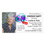 Sorprenda la 60.a invitación de la foto de la fies tarjetas personales