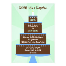 Sorprenda la 80.a invitación de la fiesta de cumpl