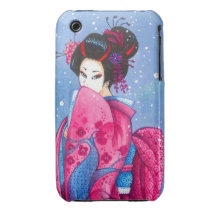 Sorprenda la nieve, caso rosado del iPhone del art iPhone 3 Case-Mate Cárcasa
