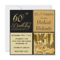 Sorprenda las 60.as invitaciones de la fiesta de c invitaciones personalizada