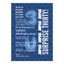 SORPRENDA W547 azul del trigésimo cumpleaños y bla Anuncio