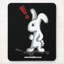 Sorpresa blanca Mousepad del conejito