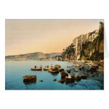 Sorrento por obra clásica Photoch del mar, Nápoles Tarjeton